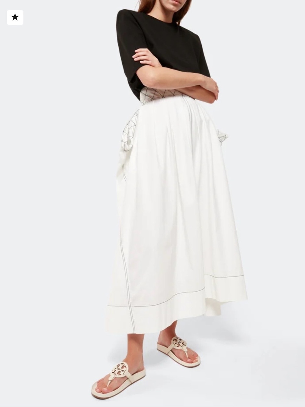 Tory Burch Miller Cloud Sandals – White – Minimal Luxury Summer Slide - Picture 4 of 8